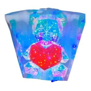 LED Geometric Bear with Heart